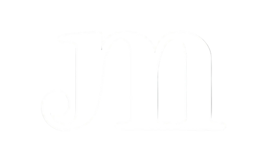 Neon outline of the letters 'JM' on a grey background