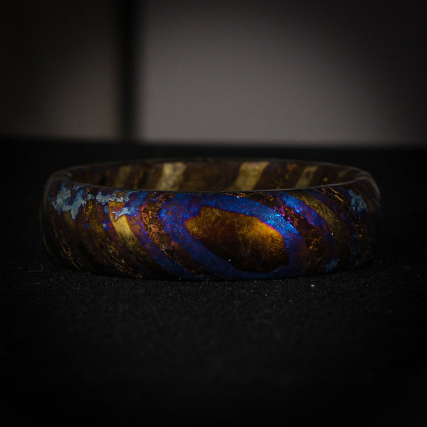 Tempered Horizon Damascus Titanium