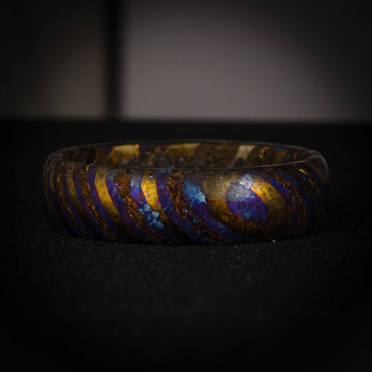 Tempered Horizon Damascus Titanium